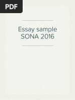 Essay Sample SONA 2016