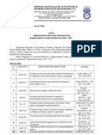 Lista Reglementari 2016-2016