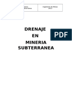 Drenaje en minería subterránea