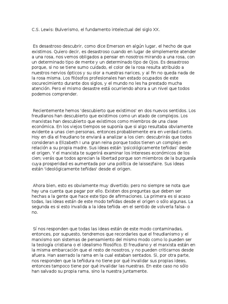 Bulverismo: Crítica a la Razón en el Siglo XX | PDF | Religión y ...