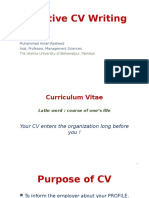  CV Writing