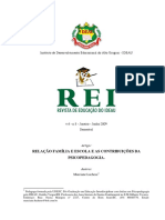 Relação Família e Escola e As Contribuições Da Psicopedagogia