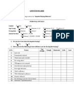 Impulse Buying Questionnaire