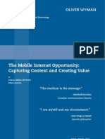The Mobile Internet Opportunity: Capturing Context and Creating Value