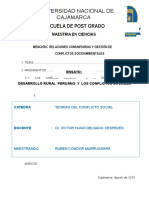 Desarrollo Rural Peruano y Los Conflictos Sociales