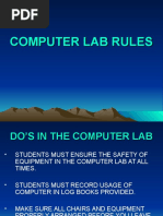 Computer Lab Rules and Guidelines | PDF