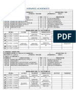 Horario Academico 8vo y 9no Nocturno