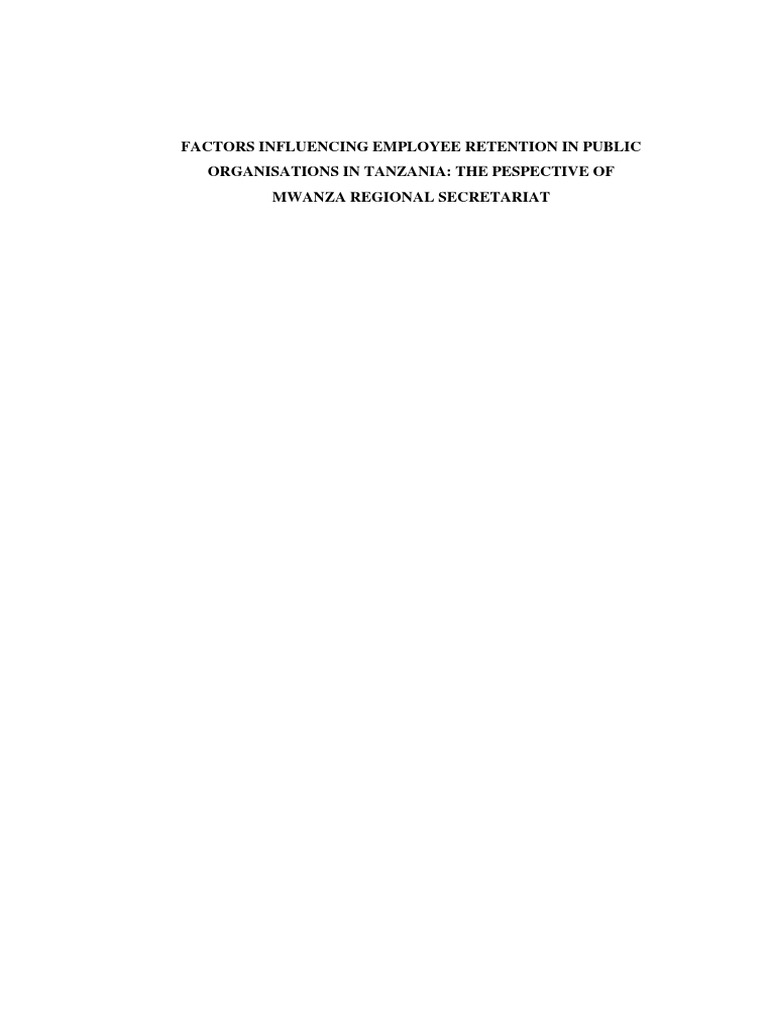 dissertation report on employee retention