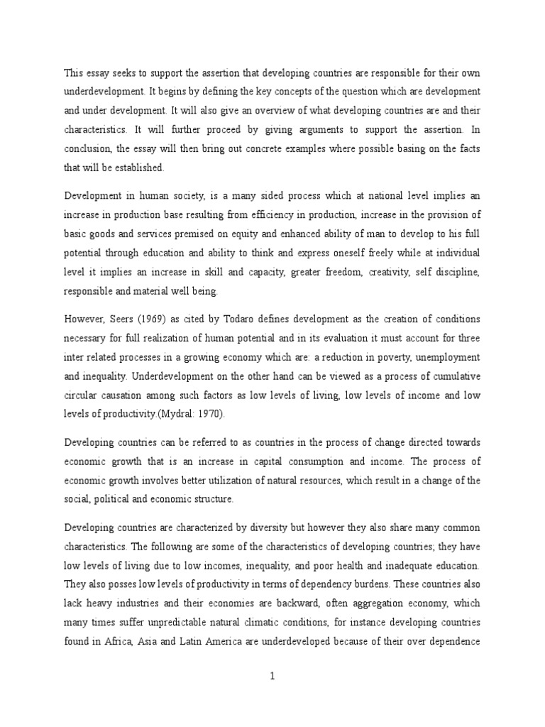 In what ways can the country's development be promoted essay picture