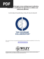 Psychological Therapies Versus Antidepressant Medication,