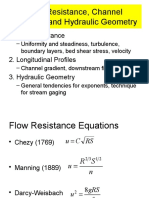 Flow Resistance, Channel Gradient, and Hydraulic Geometry
