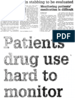 Monitoring patients' medication is difficult, March 23, 2001