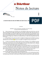 "Le Morte DArthur": Notes de Lecture Volet 139