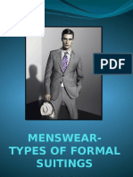Menswear Types of Formal Suitings