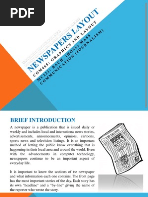 Newspaper Layout: Presentation