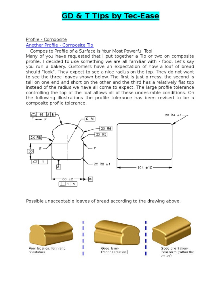 GD &T Tips | PDF | Engineering Tolerance