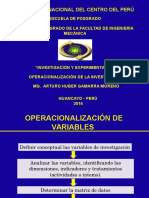 OPERACIONALIZACION DE VARIABLES II