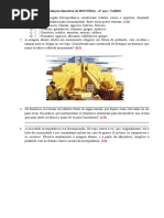 2ª Avaliação Bimestral de HISTÓRIA - 6º Ano TARDE