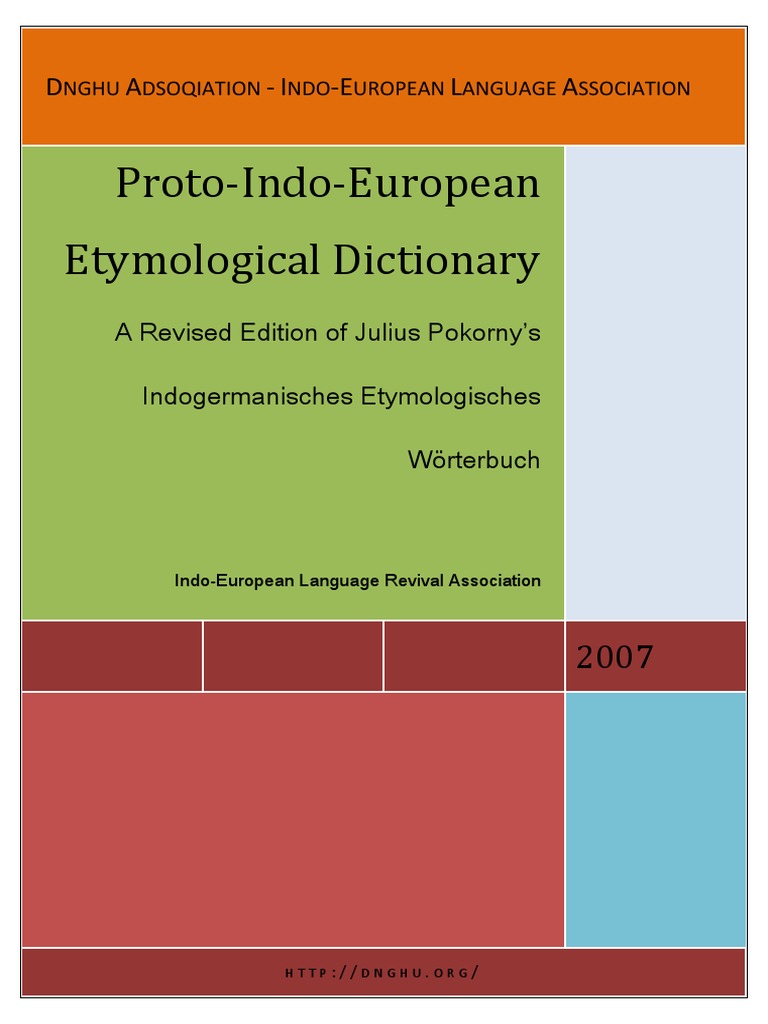 Pokorny Julius Proto Indo European Etymological Dictionary