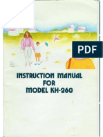 Brother Kh260 Manual