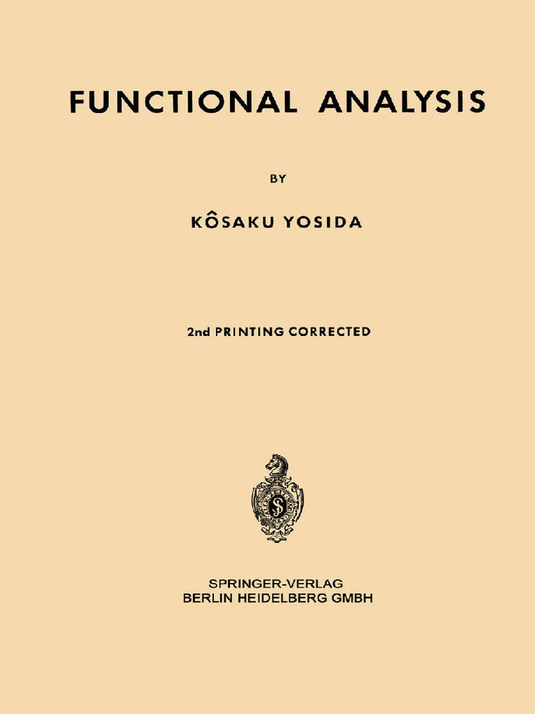 Yosida 1 Functional - Analysis PDF | PDF | Metric Space | Compact