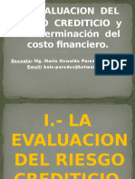 SESION N° 01 - LA EVALUACION DEL RIESGO CREDITICIO Y LA DETERMINACION DEL COSTO FINANCIERO.
