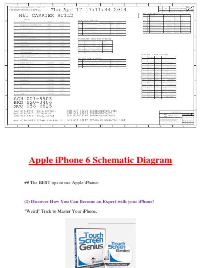 Apple Iphone 6 Schematic Diagram