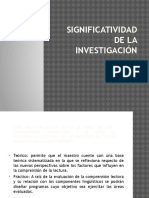 Ejemplos de Significatividad de La Investigacion