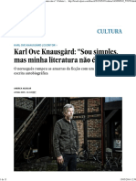 Karl Ove Knausgård_ “Sou Simples, Mas Minha Literatura Não é” _ Cultura _ EL PAÍS Brasil