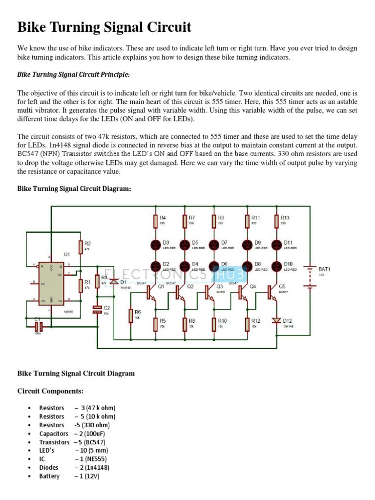Bike Turning Signal Circuit Design | PDF | Electrical Network ...