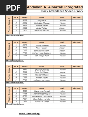 Work Schedule