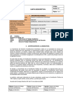 Carta Descriptiva Derecho Constitucional Colombiano