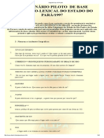 14- Questionário Piloto de Base Semântico-lexical Do Estado Do Pará-1997