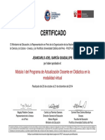 Certificado Modulo I PUCP 2015