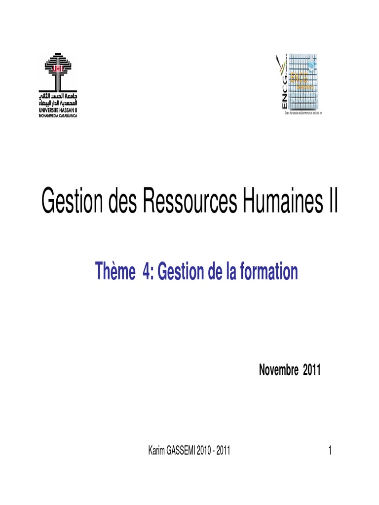 Gestion de la formation en entreprise | PDF | Ressources humaines ...