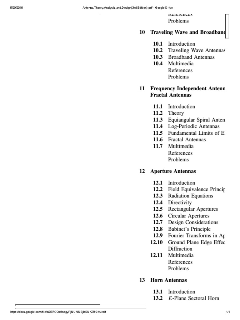 Antenna Theory Analysis and Design | PDF | Antenna (Radio ...