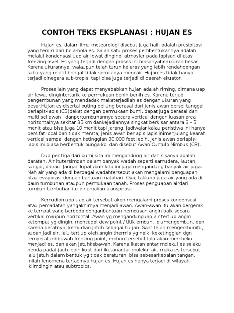 Contoh Teks Eksposisi Tentang Bencana Alam Mosaicone