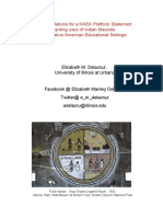 Recommendations For A NAEA Platform Statement Regarding Uses of Indian Mascots in Non-Native American Educational Settings