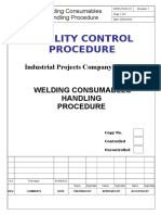 Welding Consumables Handling Procedure.