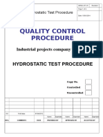 Hydrostatic Test Procedure