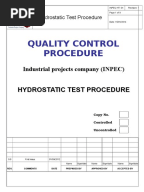 calculation asme test pressure HYDROSTATIC PROCEDURE.pdf TEST calculation asme test pressure HYDROSTATIC PROCEDURE.pdf TEST