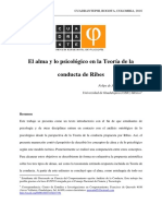 El Alma y Lo Psicológico en La Teoría de La Conducta de Ribes