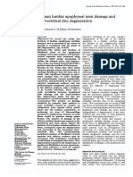 Swanepoel - Apophyseal joint damage and intervertebral disc degeneration