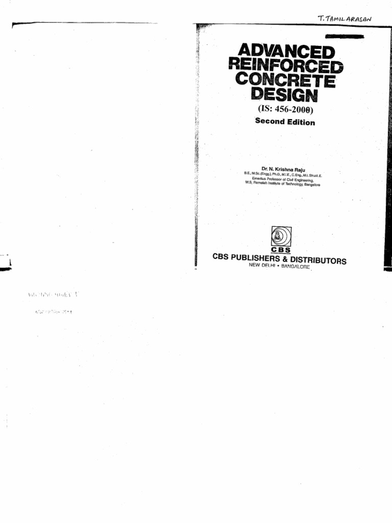 Advanced Reinforced Concrete Design-Krishnaraju | PDF