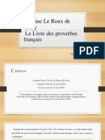 Antoine Le Roux de Lincy Le Livre Des Proverbes Français