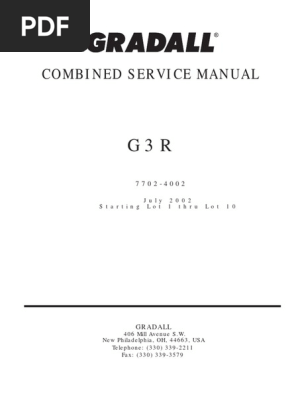 Gradall G3r Service Manual Elevator Transmission Mechanics