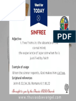 Word for Today- Sinfree