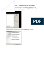 Informe Instalación y Configuración de Un Dominio