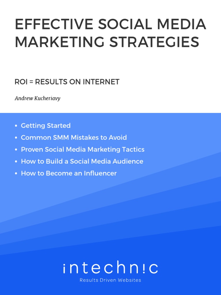 Effective Social Media Marketing Strategy PDF | Social Media Marketing ...