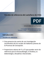 VOCALES DE REFERENCIA DEL CASTELLANO DE CHILE